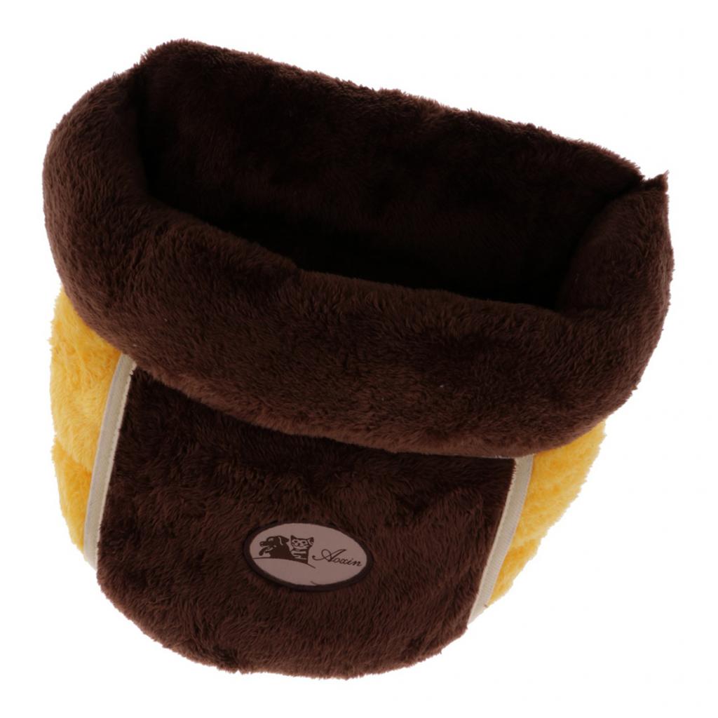 Creative Slipper Design Cat Winter Warm Sleeping Nest For Small Pet Brown