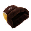 Creative Slipper Design Cat Winter Warm Sleeping Nest For Small Pet Brown