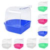 Pet Birds Cage Hanging Bathtub Birds Parrots Bathroom Cage Box Toy Blue-A