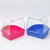 Pet Birds Cage Hanging Bathtub Birds Parrots Bathroom Cage Box Toy Blue-A