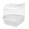 Pet Birds Cage Hanging Bathtub Birds Parrots Bathroom Cage Box Toy White-B