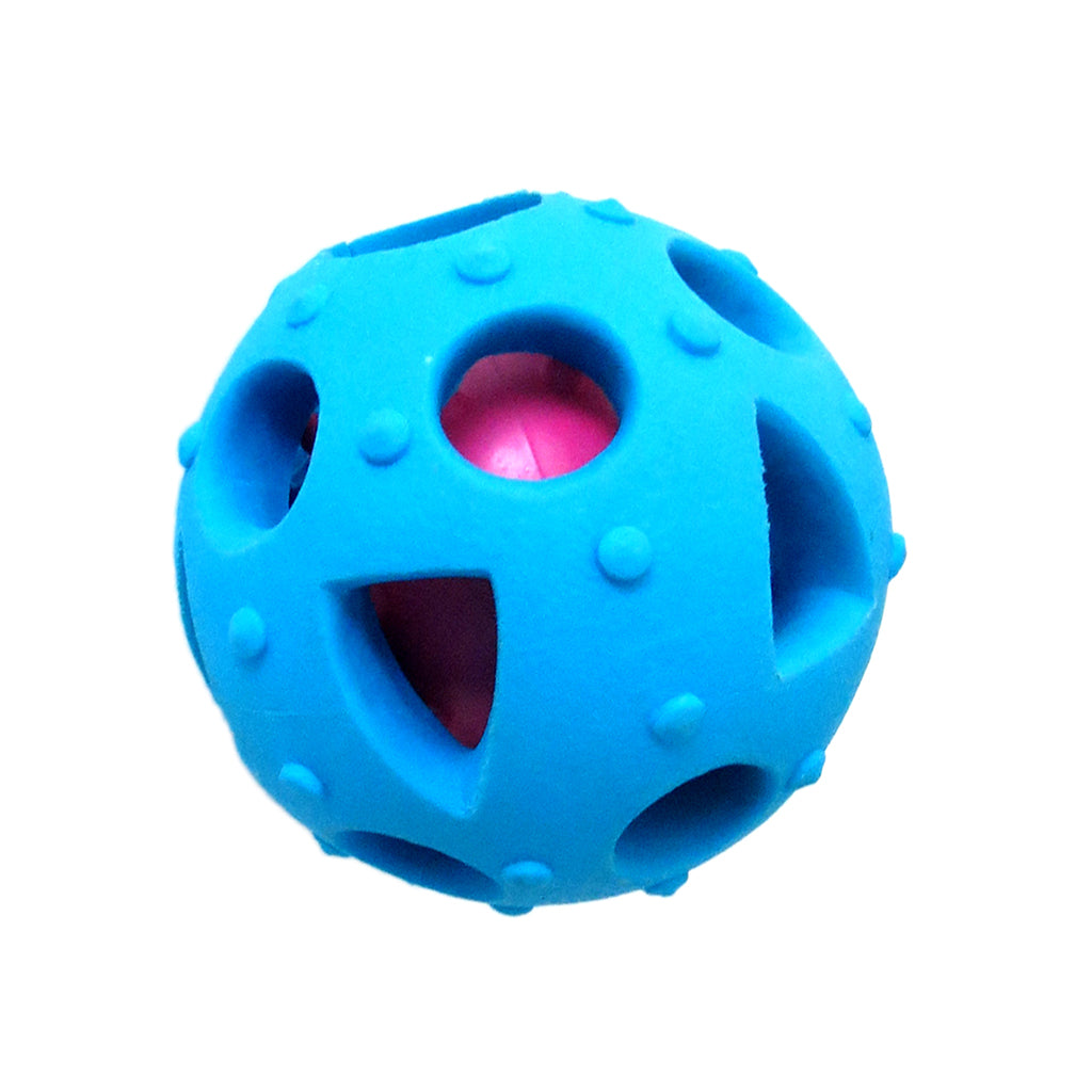 Pet Bite-resistant Chew Ball Dog Training Puzzle Fun Toy Food Dispenser Blue