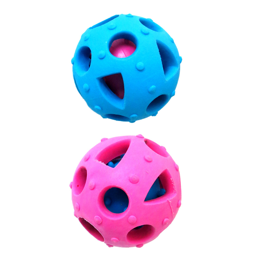 Pet Bite-resistant Chew Ball Dog Training Puzzle Fun Toy Food Dispenser Blue