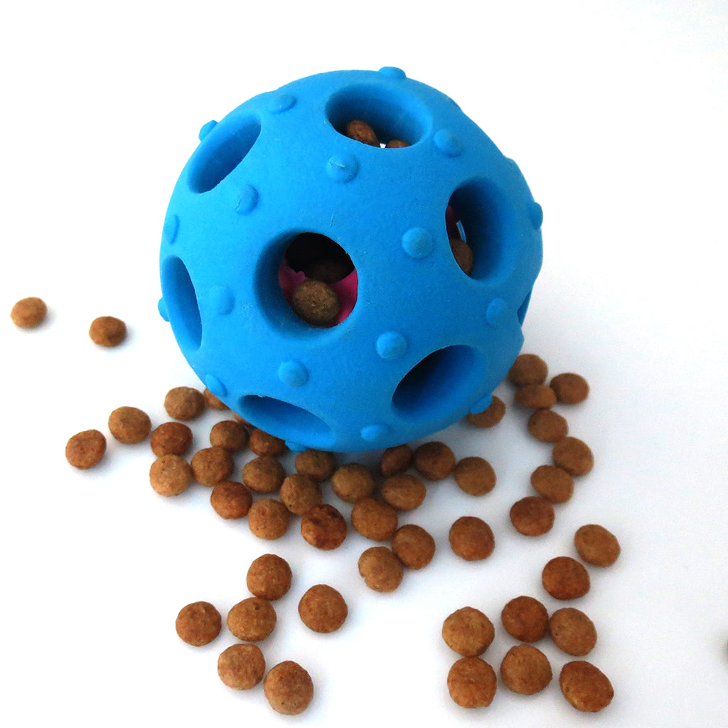 Pet Bite-resistant Chew Ball Dog Training Puzzle Fun Toy Food Dispenser Blue