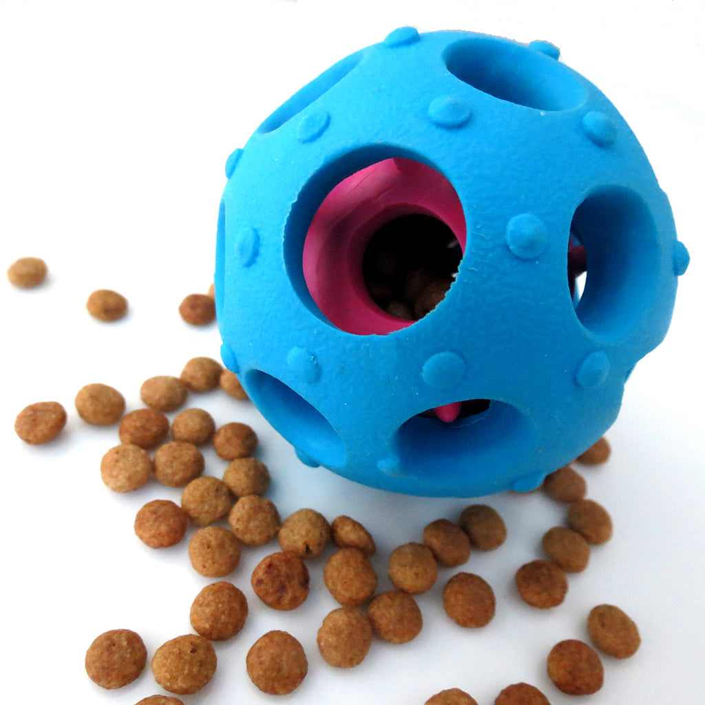 Pet Bite-resistant Chew Ball Dog Training Puzzle Fun Toy Food Dispenser Blue