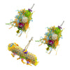 3pcs Birds Parrot Tearing Chew Toy Cage Hanging Toys For Small Medium Birds