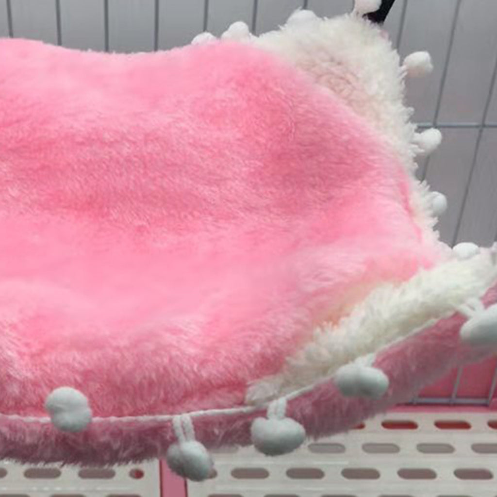 Small Animals Warm Hammock Hamster Sleep Bed For Small Pet Pink-L