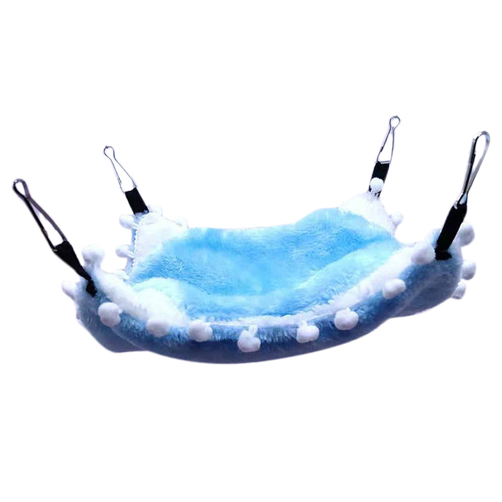 Small Animals Warm Hammock Hamster Sleep Bed For Small Pet Blue-L