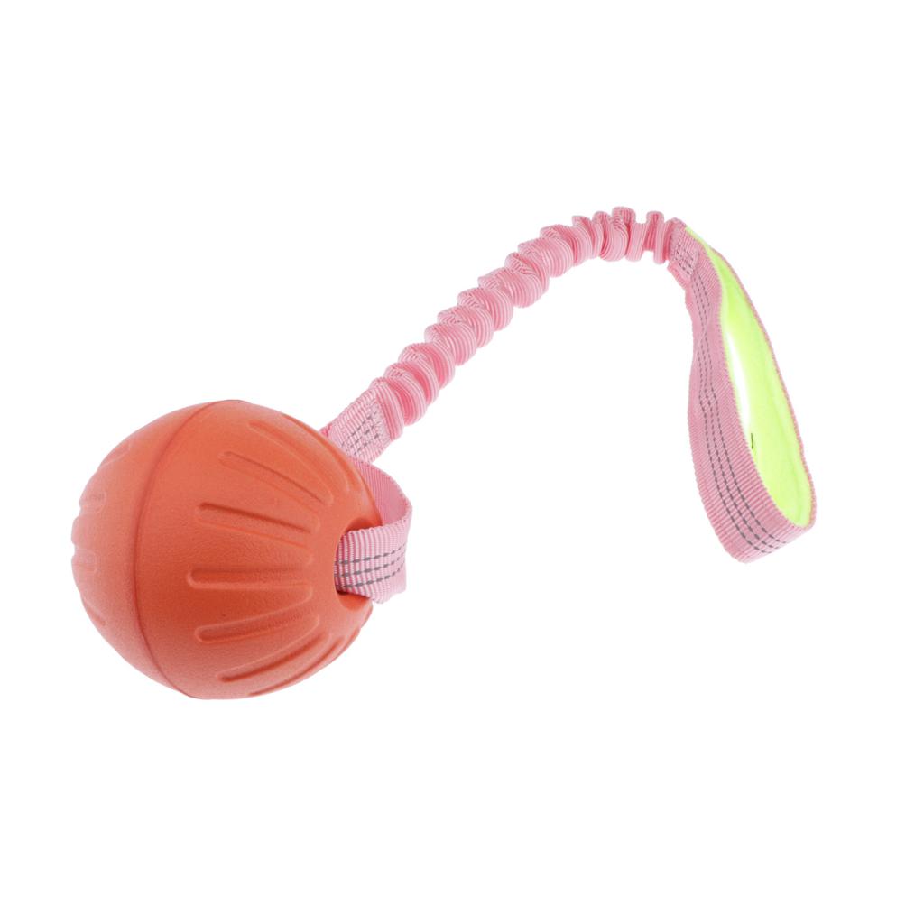 Pet Foam Ball on a Rope Toy Dog Teeth Cleaning Toy for Pet Tranining Orange