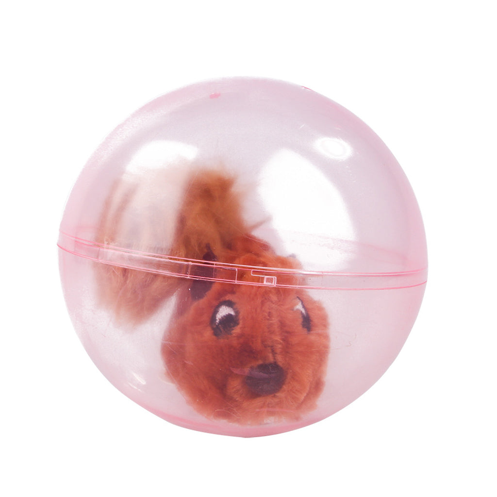 Built-in Plush Toy Dog Cat Automatic Interactive Rolling Ball Toys squirrel