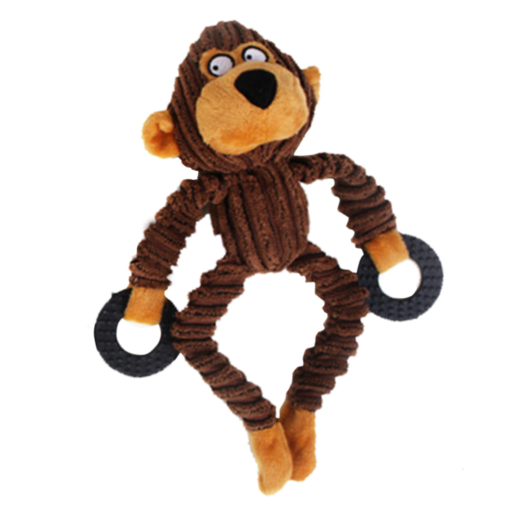 Pet Dog Toy Fun Puppy Chew Squeaker Dog Squeaky Play Sound Toys Brown