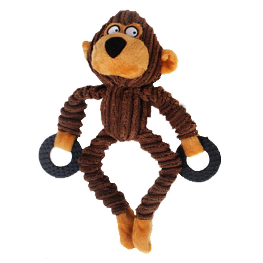 Pet Dog Toy Fun Puppy Chew Squeaker Dog Squeaky Play Sound Toys Brown