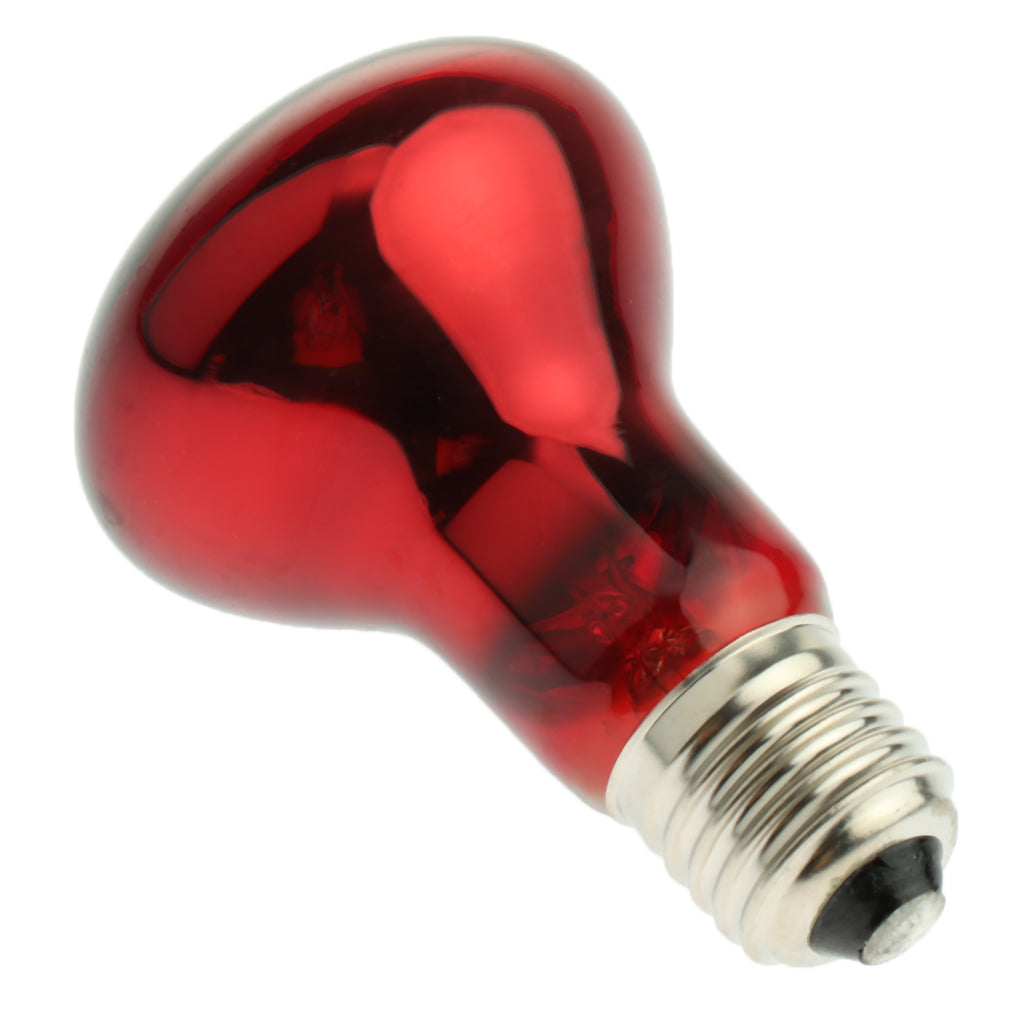 Glass Pet Heating Infrared Lamp Winter Heat Emitter Lamp Bulb E27 Red 100W