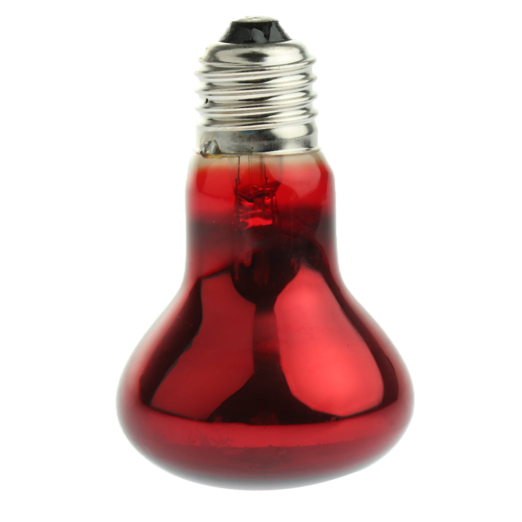 Glass Pet Heating Infrared Lamp Winter Heat Emitter Lamp Bulb E27 Red 100W