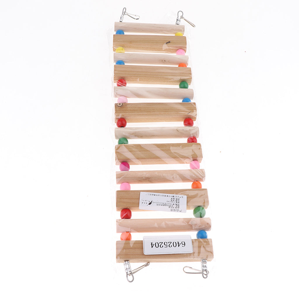 Wooden Ladder Stairs Hanging Bridge Toy for Hamster Mouse Rat Parrot Bird