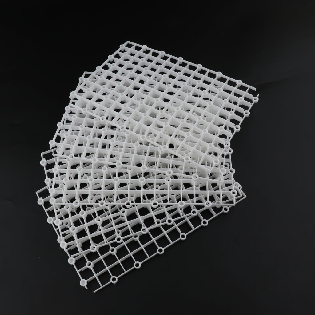 5 Pcs Aquarium Bottom Isolation Board - Fish Tank Undergravel Filter Plate White