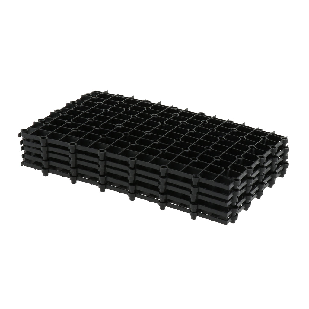 5 Pcs Aquarium Bottom Isolation Board - Fish Tank Undergravel Filter Plate Black