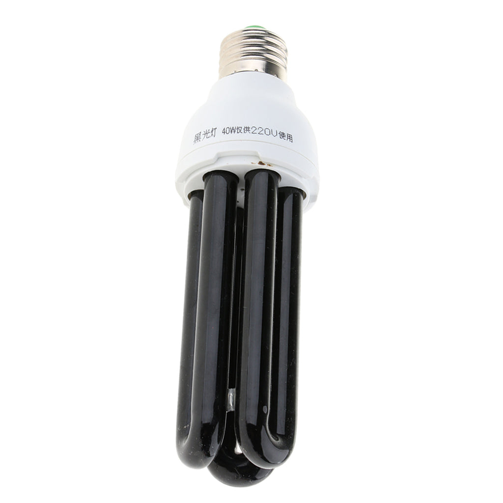 E27 UV Ultraviolet Fluorescent Blacklight CFL Light Bulb Lamp 220V 3U 40W