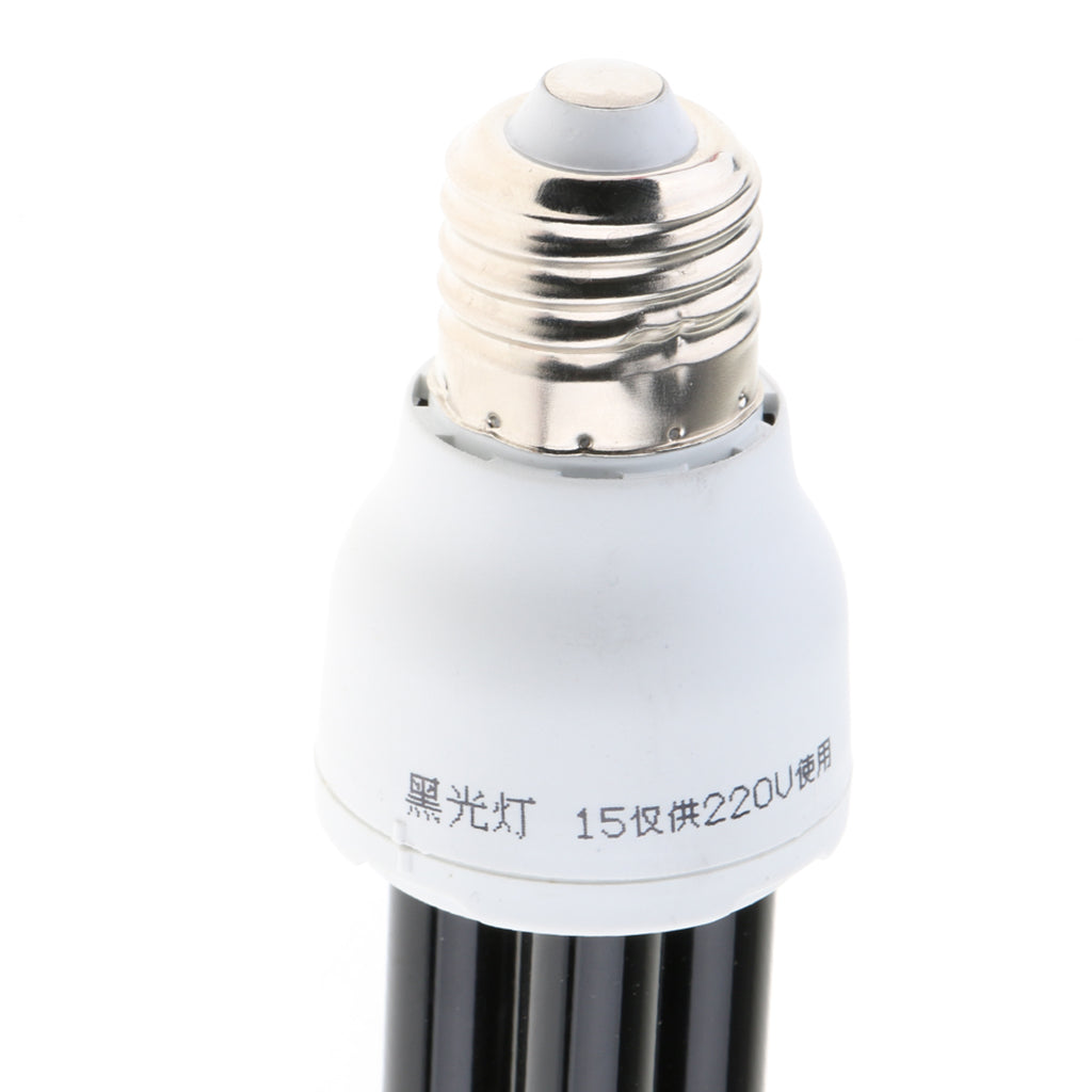 E27 UV Ultraviolet Fluorescent Blacklight CFL Light Bulb Lamp 220V 2U 15W