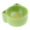 Small Pet Hamster Feeder Cartoon Food Bowl Feeding Water Dish Green Frog