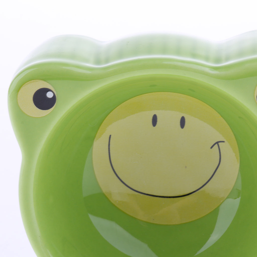 Small Pet Hamster Feeder Cartoon Food Bowl Feeding Water Dish Green Frog