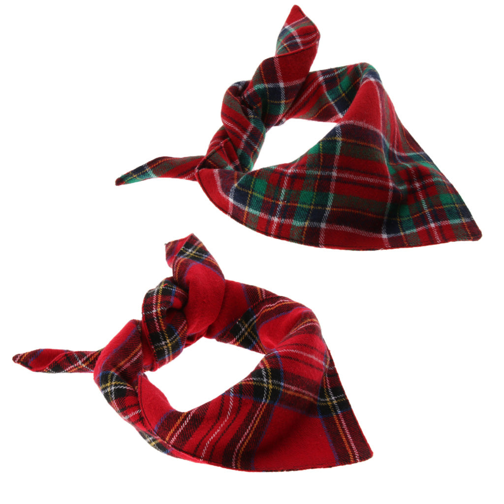 Classic Plaid Dog Bandana - Your Dog Will Love These Very Much Red Green Plaid