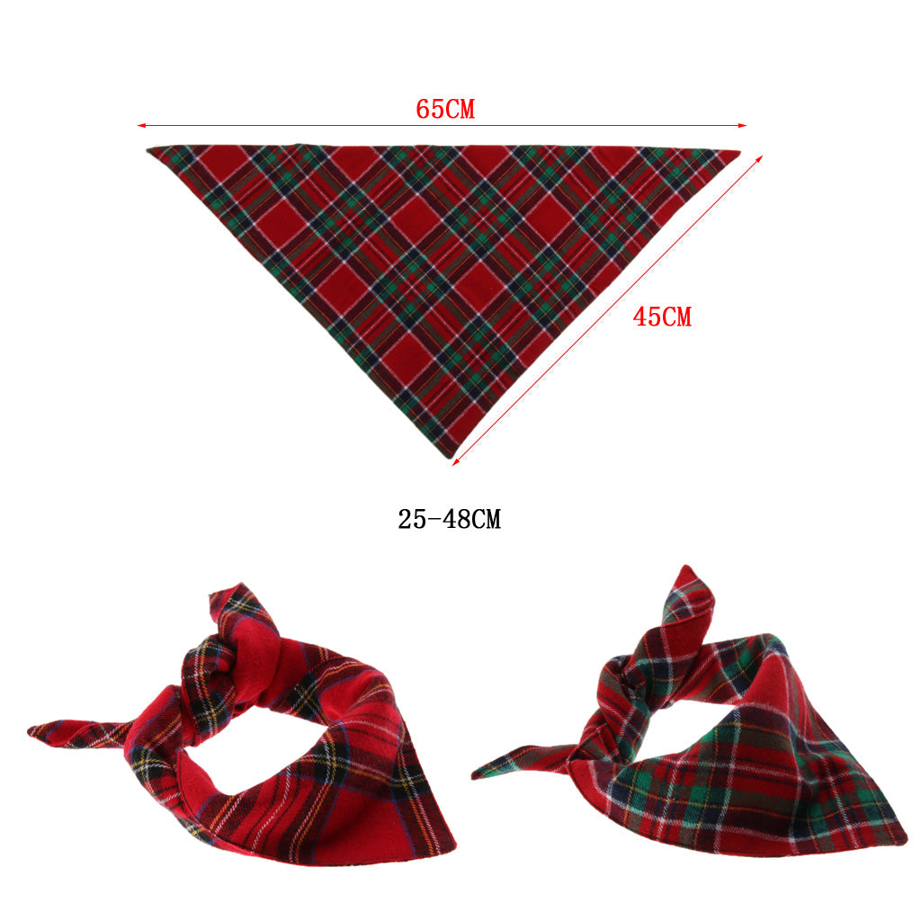 Classic Plaid Dog Bandana - Your Dog Will Love These Very Much Red Green Plaid