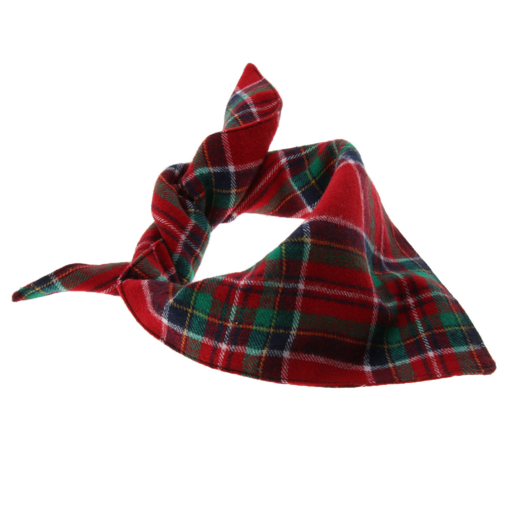 Classic Plaid Dog Bandana - Your Dog Will Love These Very Much Red Green Plaid