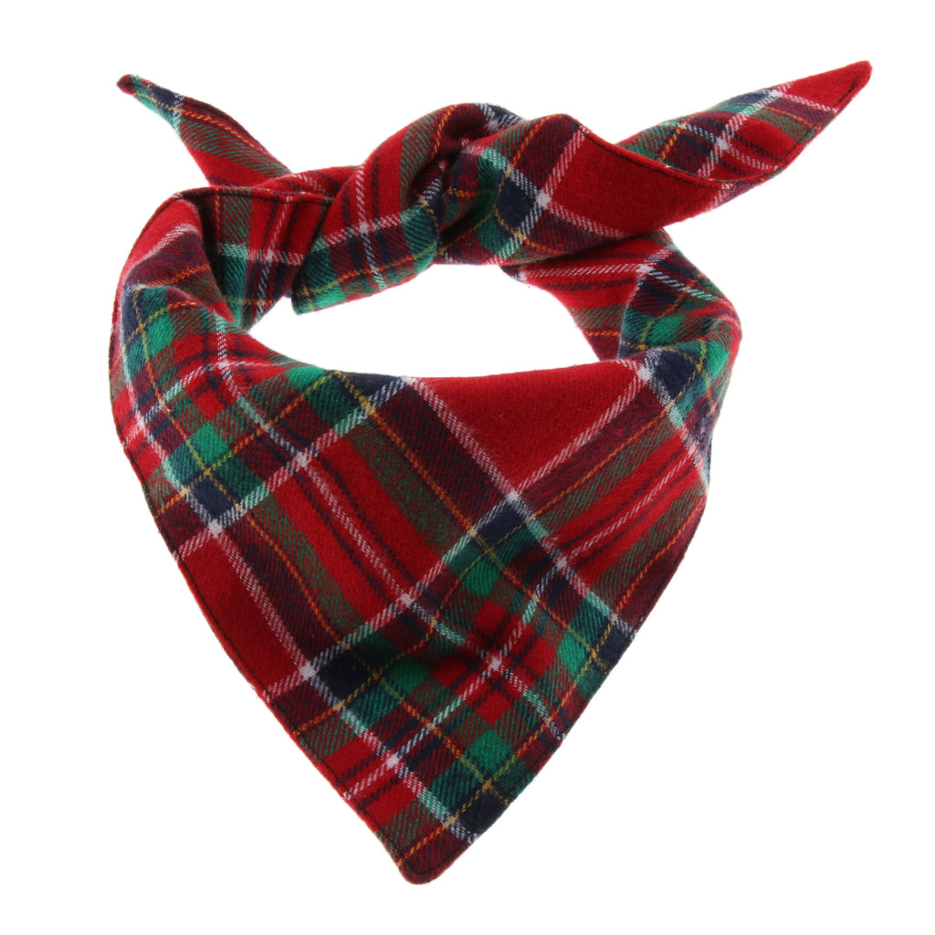 Classic Plaid Dog Bandana - Your Dog Will Love These Very Much Red Green Plaid