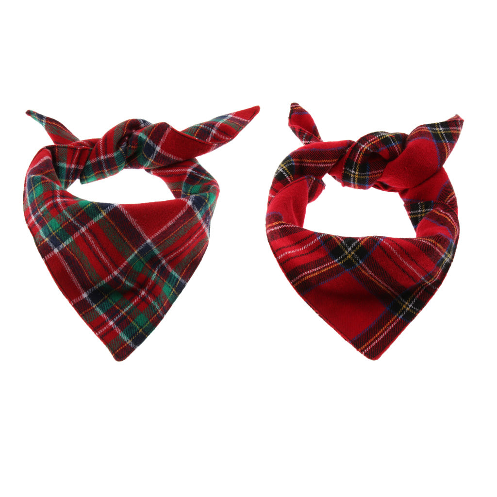 Classic Plaid Dog Bandana - Your Dog Will Love These Very Much Red Green Plaid