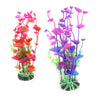 2Pcs Fake Aquarium Plant Butterfly Orchid Ornament Fish Tank Plastic Decor