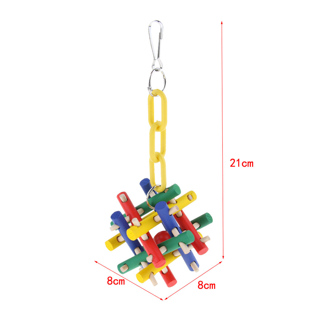 Bird Parrot Wooden Stick Puzzle Toys Intelligence Development