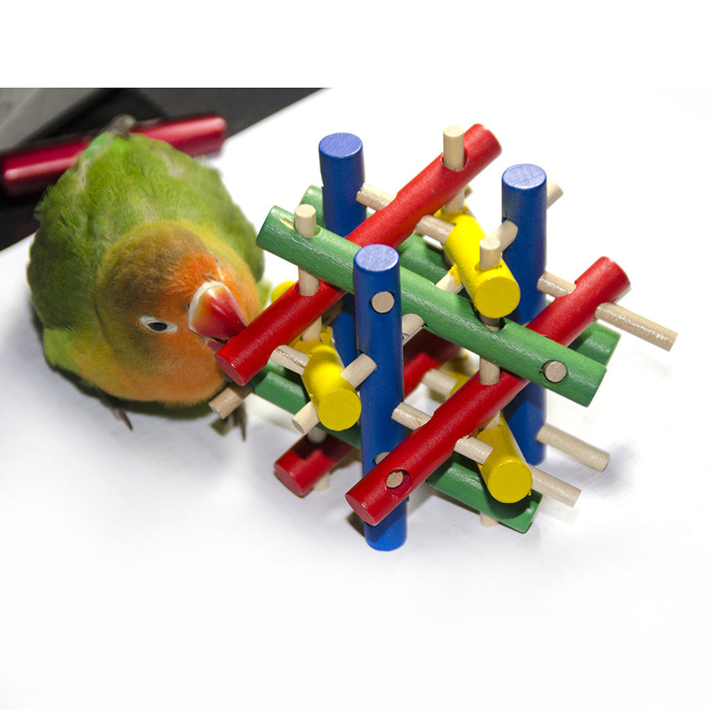 Bird Parrot Wooden Stick Puzzle Toys Intelligence Development