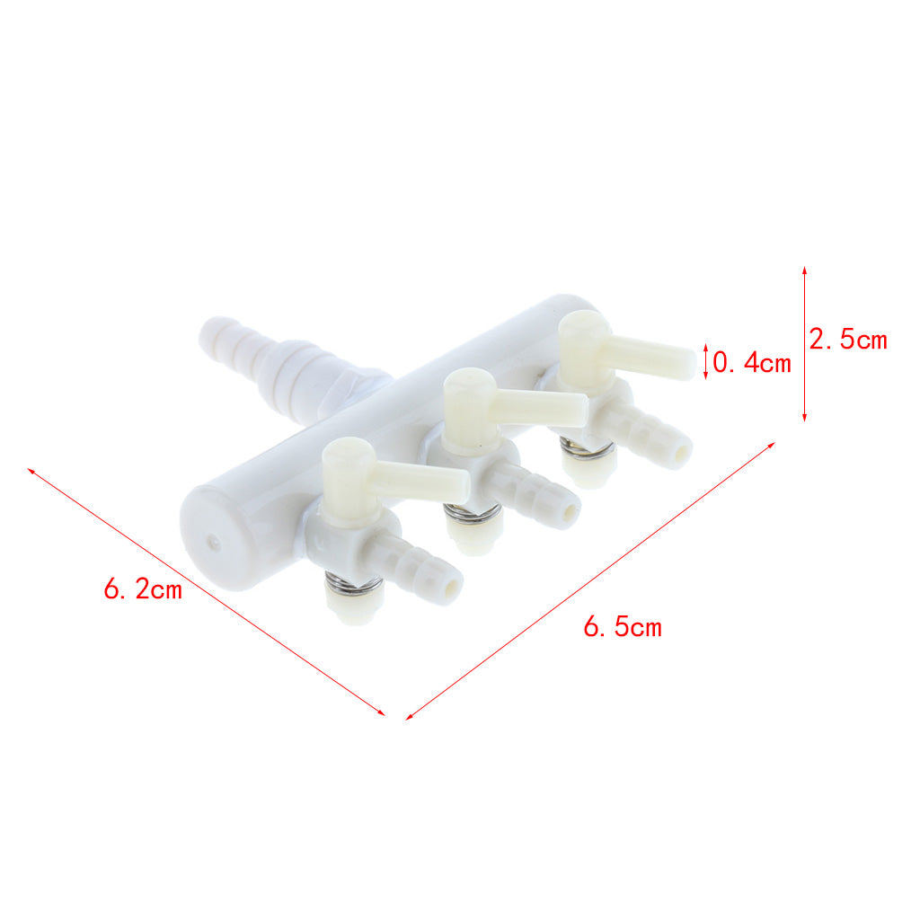 5Pcs Aquarium Fish Tank Regulate Oxygen Pump Splitter Control Valves 3 Holes