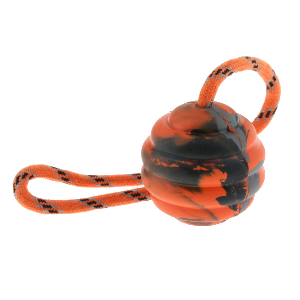 Pet Dog and Cat Interactive Play Interactive Ball with Rope Toy Orange