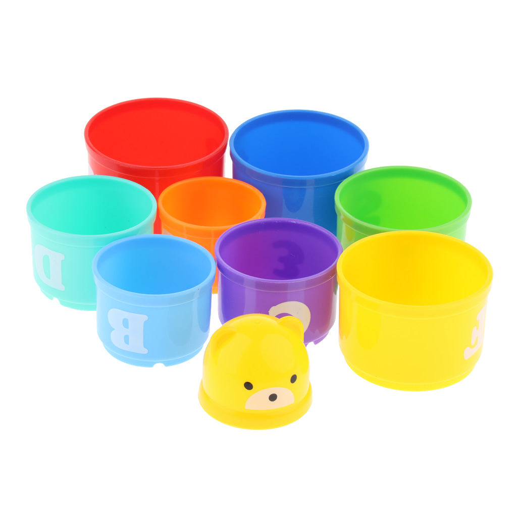 Parrot Food Toys Educational Stacking Cup Toy Chewing Training for Bird