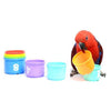 Parrot Food Toys Educational Stacking Cup Toy Chewing Training for Bird