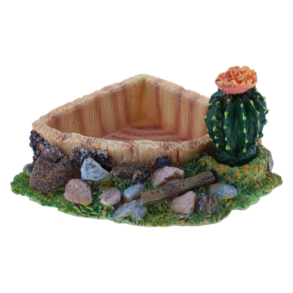 Reptile Lizard Feeding Bowl Food Water Dish Terrarium Drinking Basin 1