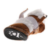 4pcs Winter Pet Dog Shoes Cute Puppy Anti-Slip Soft Fleece Snow Boots Khaki S