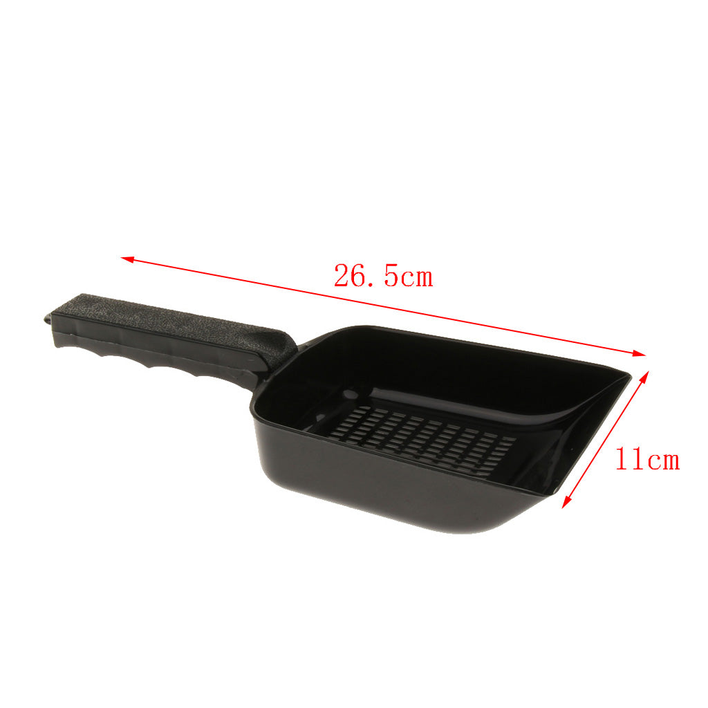 2pcs Plastic Reptile Shovel Sifter Sand Shovel Terrarium Cleaning Tool Black