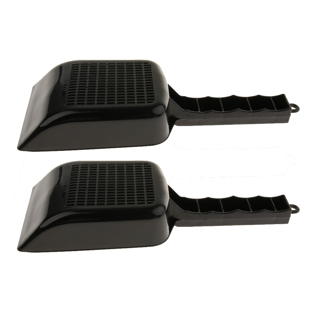 2pcs Plastic Reptile Shovel Sifter Sand Shovel Terrarium Cleaning Tool Black