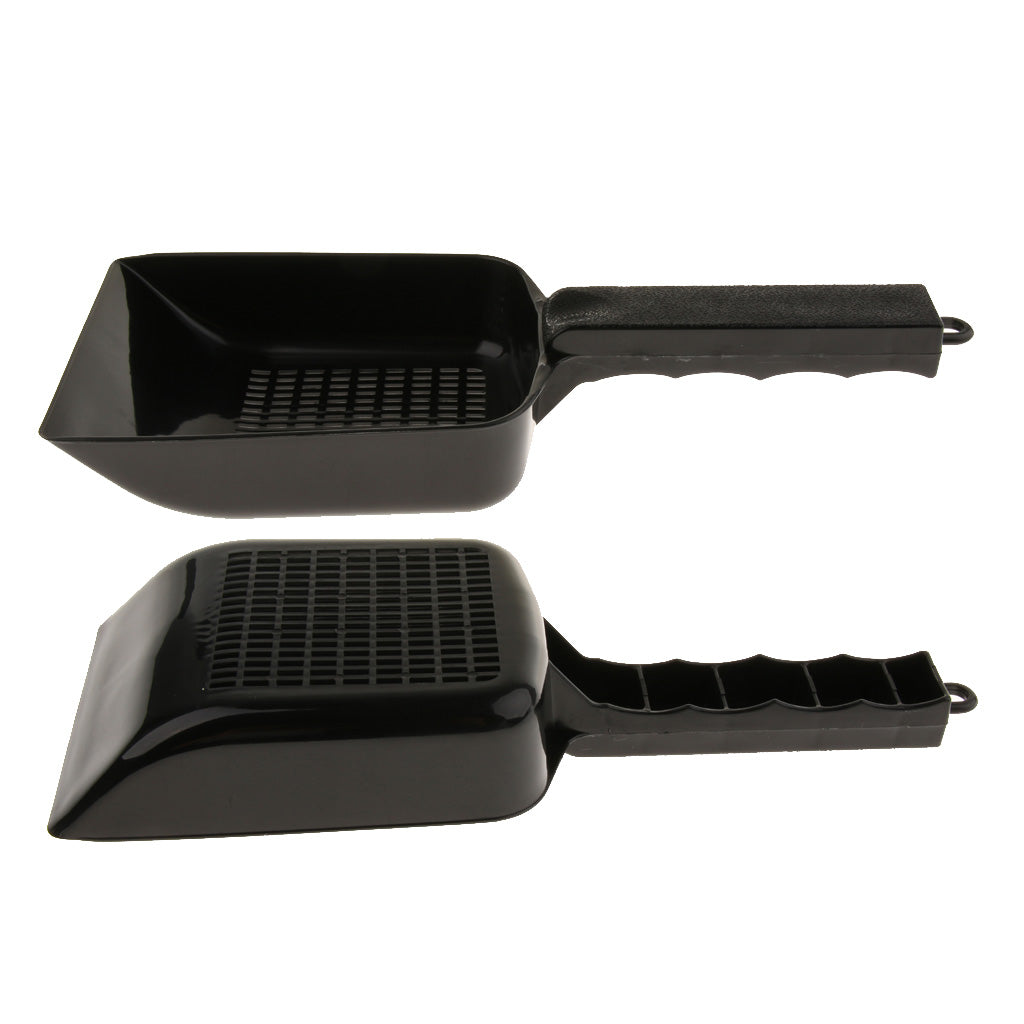 2pcs Plastic Reptile Shovel Sifter Sand Shovel Terrarium Cleaning Tool Black