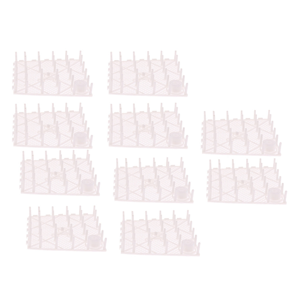 10Pack Aquarium Fish Tank Bottom Filter Board 5.7-inch by 5.7-inch White Open