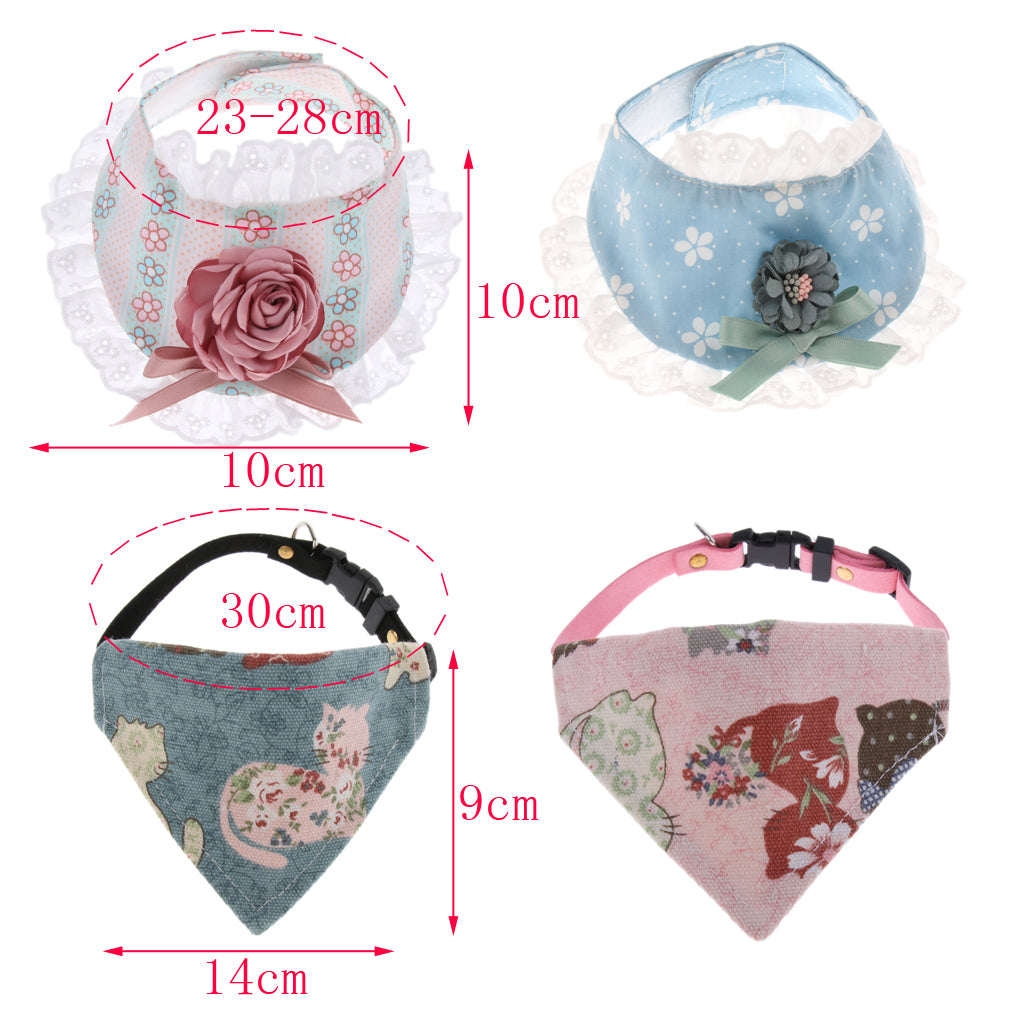 Pet Dog Collar Triangle Bibs Dog Bandage Scarf Cute Neckerchief  Pink