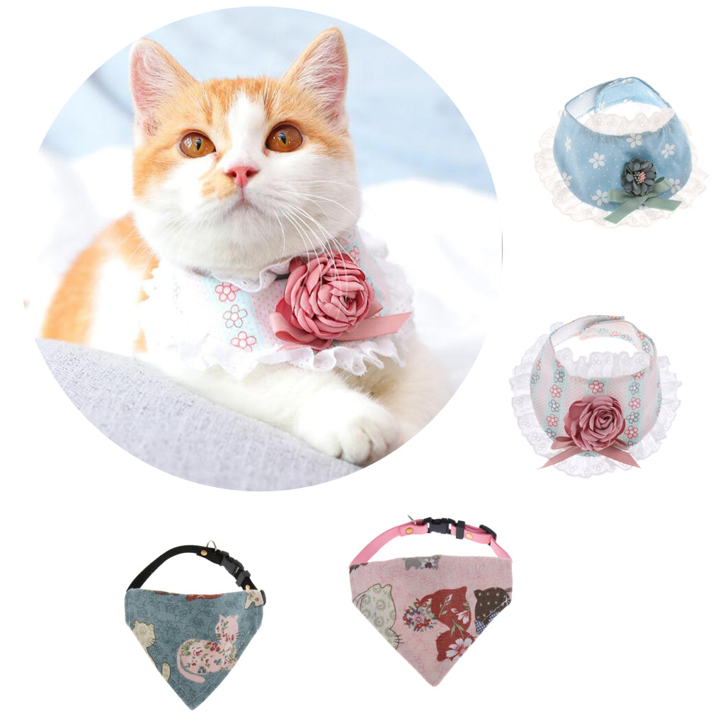 Pet Dog Collar Triangle Bibs Dog Bandage Scarf Cute Neckerchief  Pink