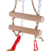 Parrot Bird Wooden Hanging Swing Ladder Suspension Bridge Cage Swing Toy