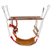 Parrot Bird Wooden Hanging Swing Ladder Suspension Bridge Cage Swing Toy