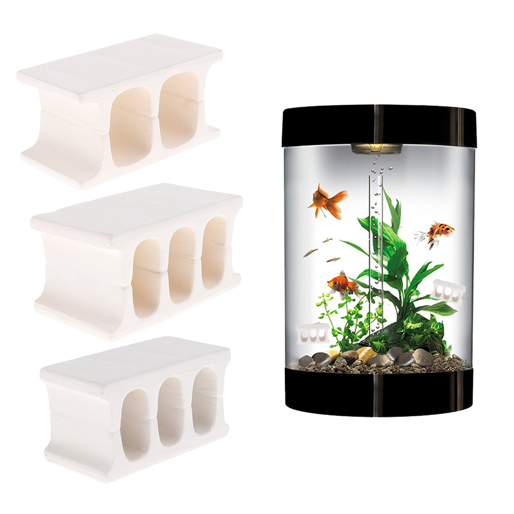 Aquarium Fish Tank Home Shrimp Spawn Nest Breeding Cave Small three holes