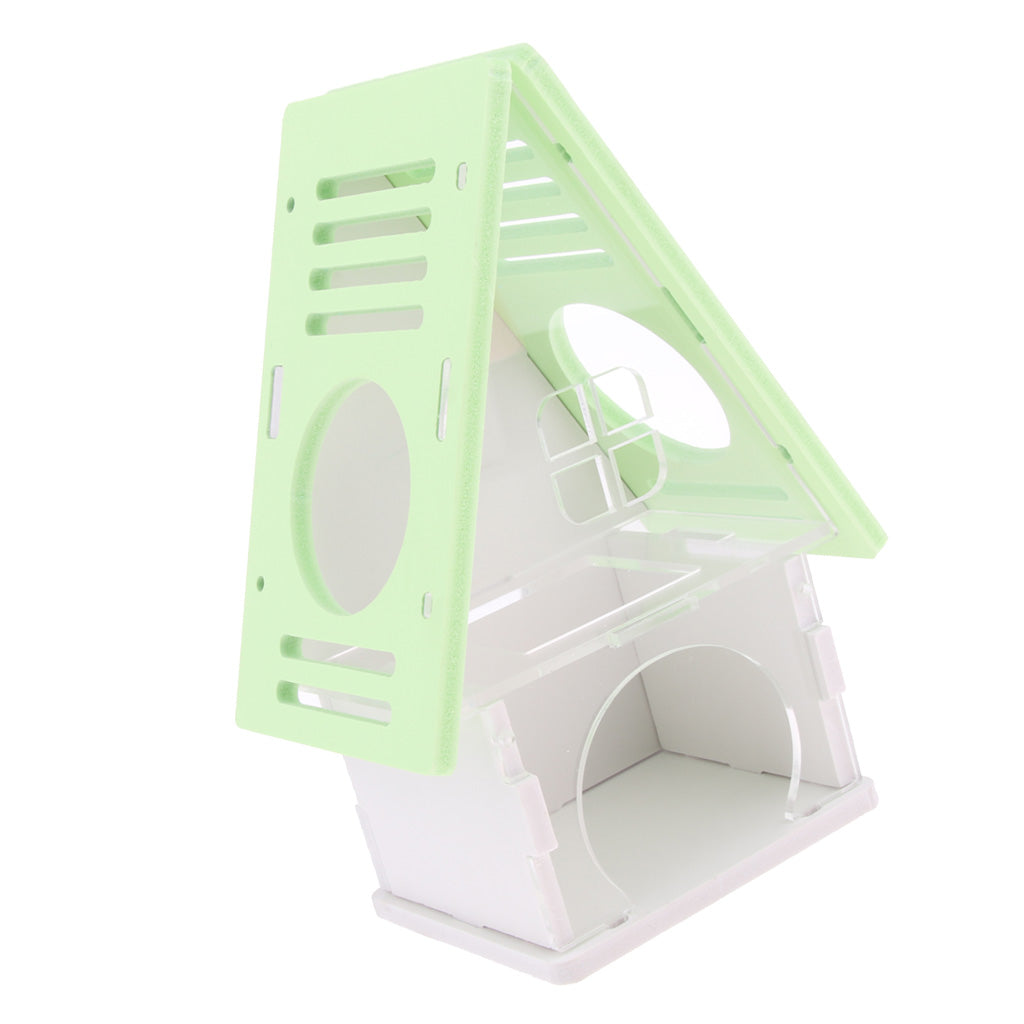 Beautiful House Loft Cage Exercise Toy for Hamster Mice Gerbil Mouse  Green