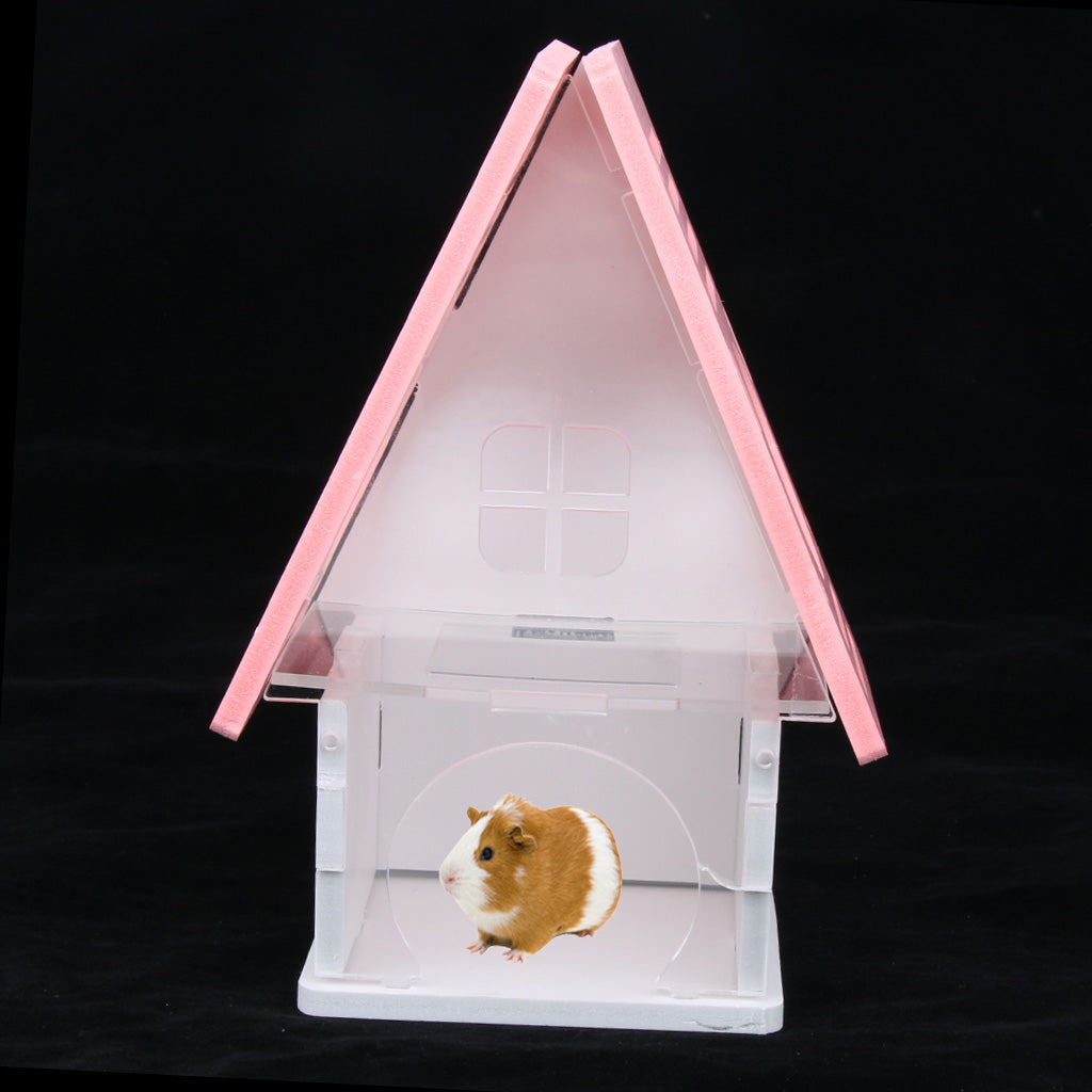 Beautiful House Loft Cage Exercise Toy for Hamster Mice Gerbil Mouse  Pink